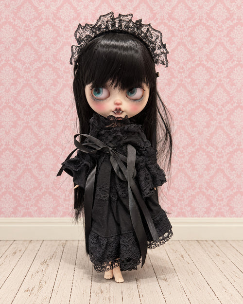 Chole — AI-edited full-body studio presentation based on actual doll photographs. Pink scenery is not included; see real photographs and video for actual item details and condition.